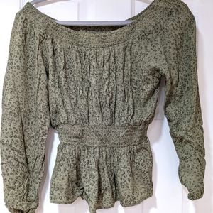 Off the shoulder peplum top